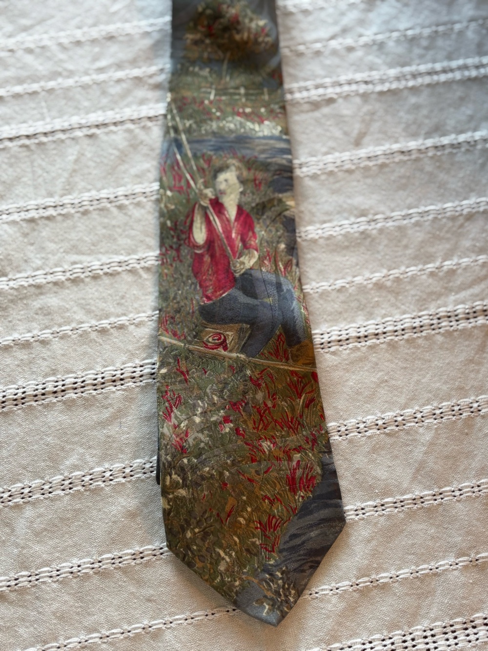 Italian Silk Tie Fishing Theme